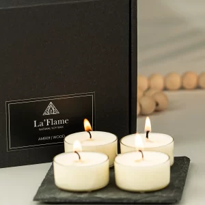 Kvepiančios sojų vaško arbatinės žvakės, 9 vnt.